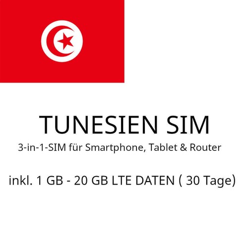 Sim turistica per tunisia 1 - sim, e