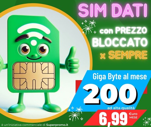 Sim dati 200gb al - sim, a