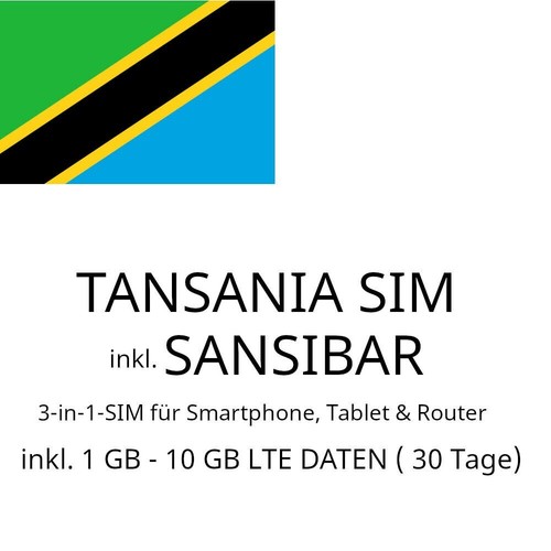 Sim turistica per - sim, tanzania